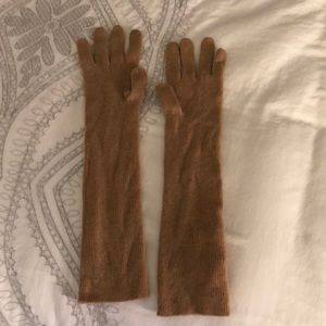 Banana cashmere long gloves